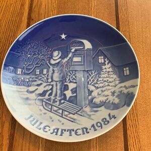 VINTAGE 1984 BING AND GRONDAHL CHRISTMAS PLATE the Christmas letter